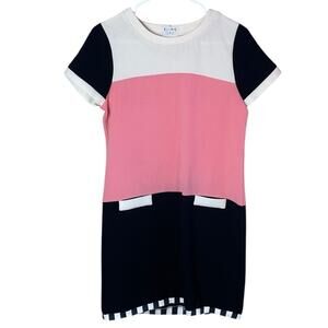 KLING Women’s Sz Small Space Capsule Colorblock Dress Short Sleeves